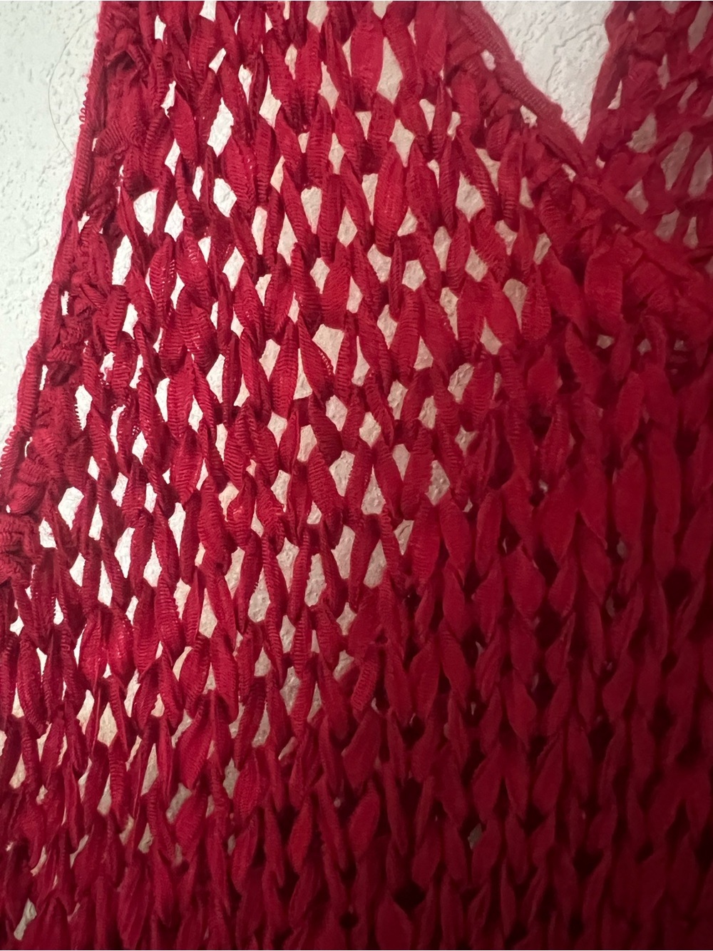 Express Red Open-Knit Racerback Tank - Picture 4 of 4